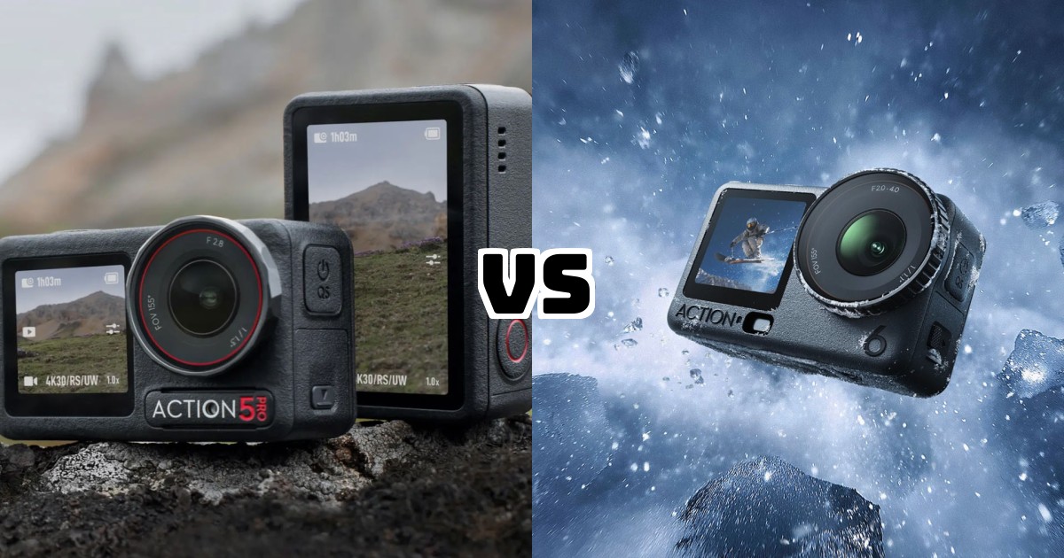 DJI Action 5 Pro vs DJI Osmo Action 6